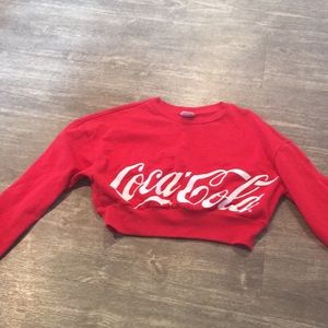 Coca Cola long sleeve crop top